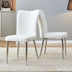 2-Piece Modern Dining Chairs Set - White PU Seat, Silver Metal Legs - Office, Restaurant, Living Room - C-008 - Minihomy