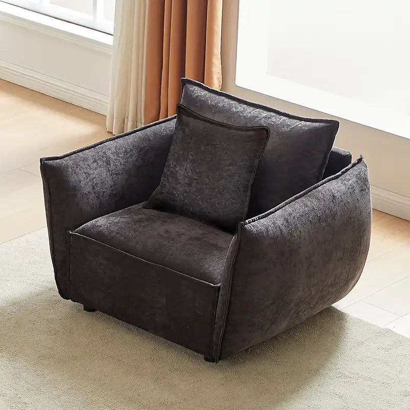 Modern Minimalist Sofa - 44" Upholstered Armchair for Living Room & Office