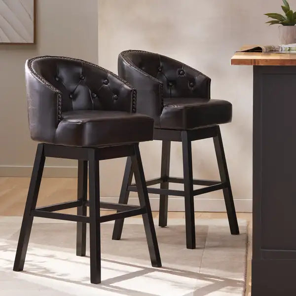 OGDEN KD Swivel Barstools (Set of 2) - Ship to Canada Only - Minihomy