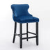 Blue Velvet Wingback Barstools with Nailhead Trim - Set of 2 (SW1824BL) - Minihomy