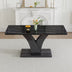 Black Modern Dining Table with MDF Legs - F-790 for Home & Office - Minihomy