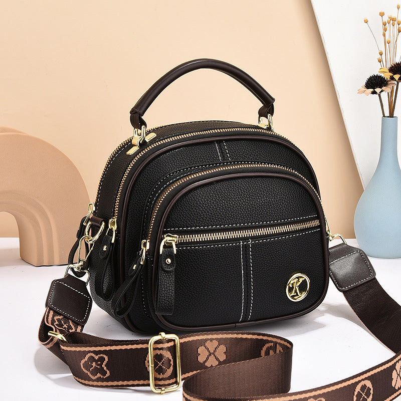 Versatile Multi-Zipper Crossbody Bag for Women - Stylish Shoulder Bags with Portable Fashion Handbags