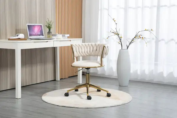 Adjustable Home Office Desk Chair - Modern Swivel Chair for Small Spaces