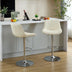 Adjustable Swivel Bar Stools with Back, Set of 2, Cream - Kitchen Island Counter Height Chairs - Minihomy