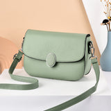 Women's Shoulder Bags - Solid Color Small Square Messenger Flap Bag