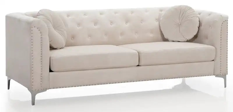 Pompano G898A-S Ivory Sofa by Glory Furniture (2 Boxes)