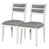 6-Piece Dining Set with Table, Chairs & Bench - Classic White & Gray - TREXM - Minihomy