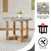 Modern Circular Dining Table Set with 4 Cushioned Chairs - MDF Top & Wooden Legs - CT-403 - Minihomy