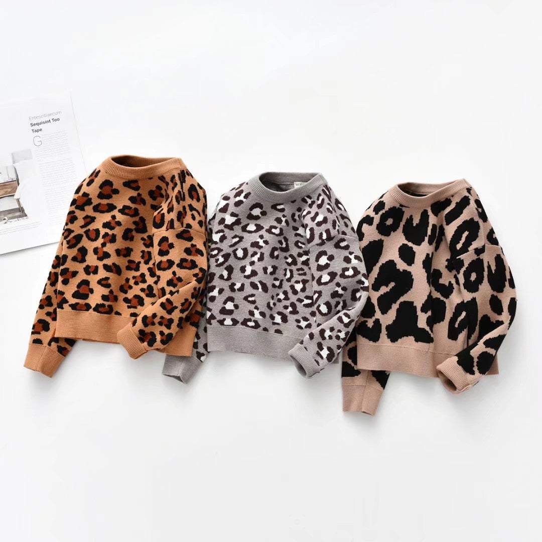 Jumper Leopard Sweater For Kids