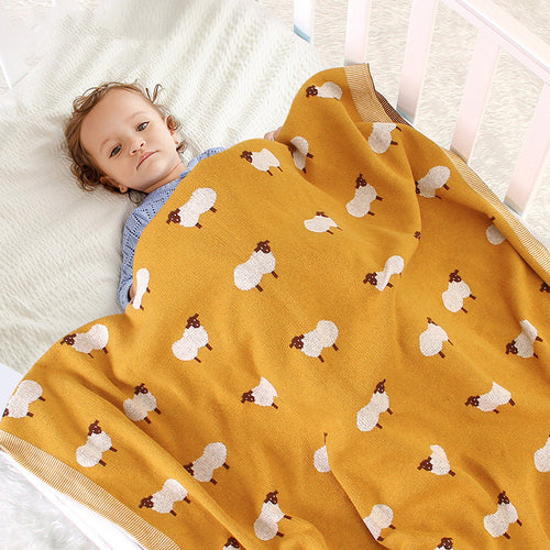 Baby Blanket Knitted Lamb Hug Blanket