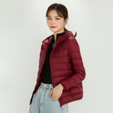 Women's Hooded Short Lightweight Down Jacket Plus Size