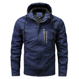 Winter New Plus Size Fleece Hooded Jacket Outdoor Casual Men's Shell Jacket