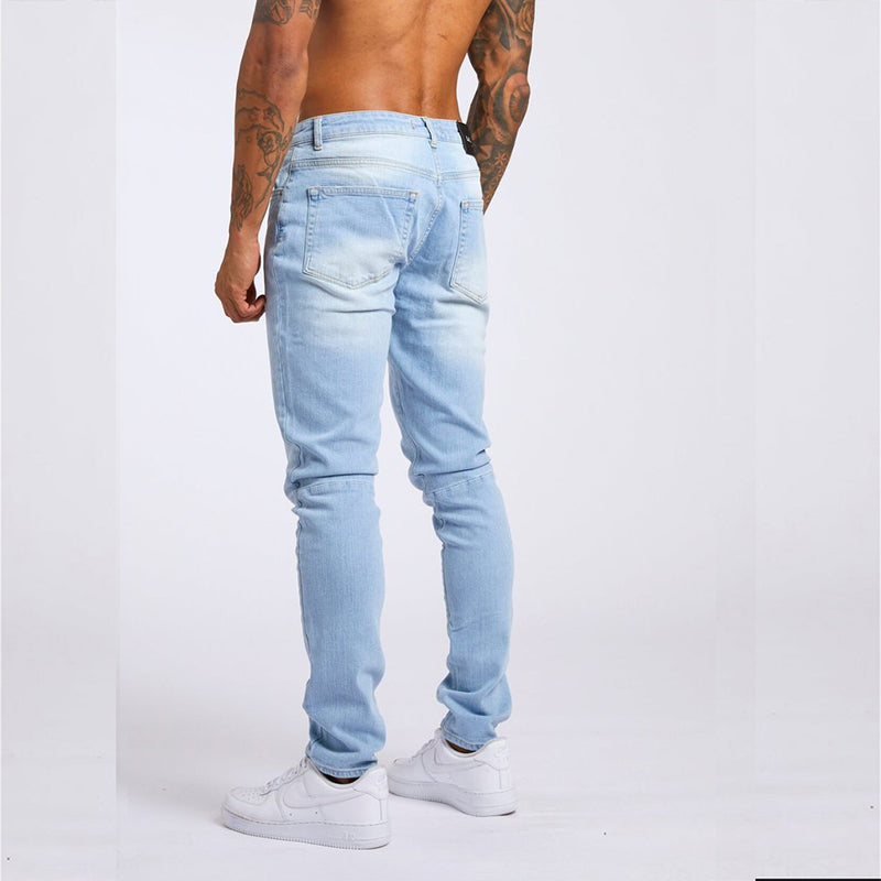 Men's Casual Slim Fit High Waist Jeans