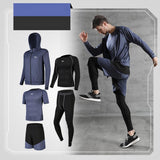 Running quick-drying basketball sports suit five-piece training suit