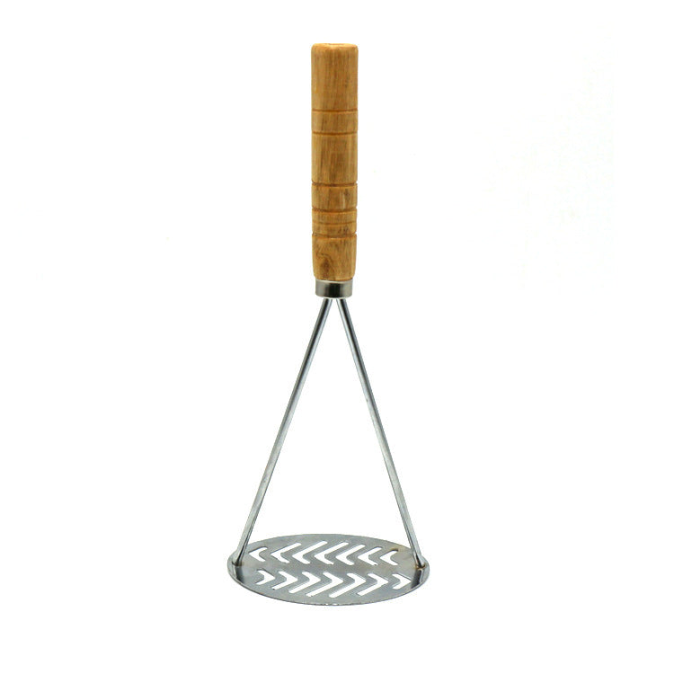 Manual Potato Masher With Wooden Handle Kitchen Gadget - Minihomy