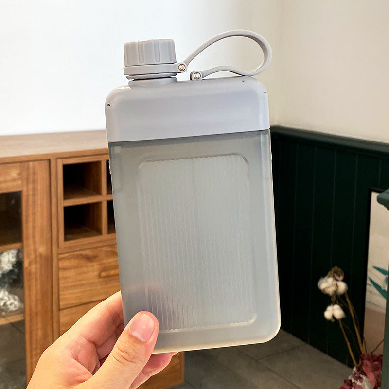 Portable Pocket Water Bottle Creative Flat Sports Bottle Simple
