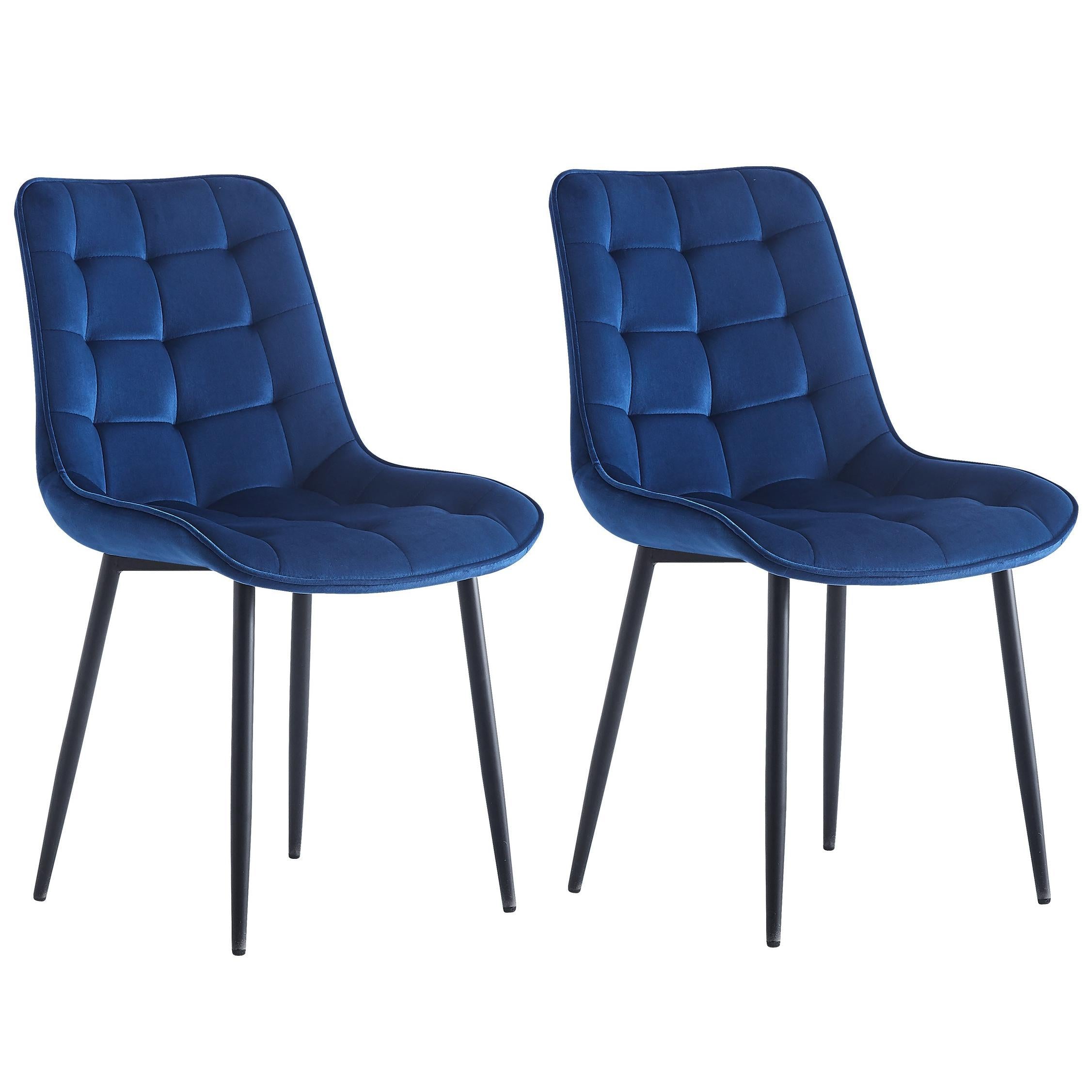 2 Pack Blue Modern Dining Chairs - Restaurant, Cafe, Office, Living Room