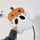 Halloween Shoulder Bags - Creative 3D Cartoon Pumpkin Ghost Design Cute Bags for Women