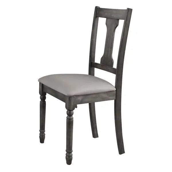 Tan & Weathered Grey Open Back Side Chairs - Set of 2