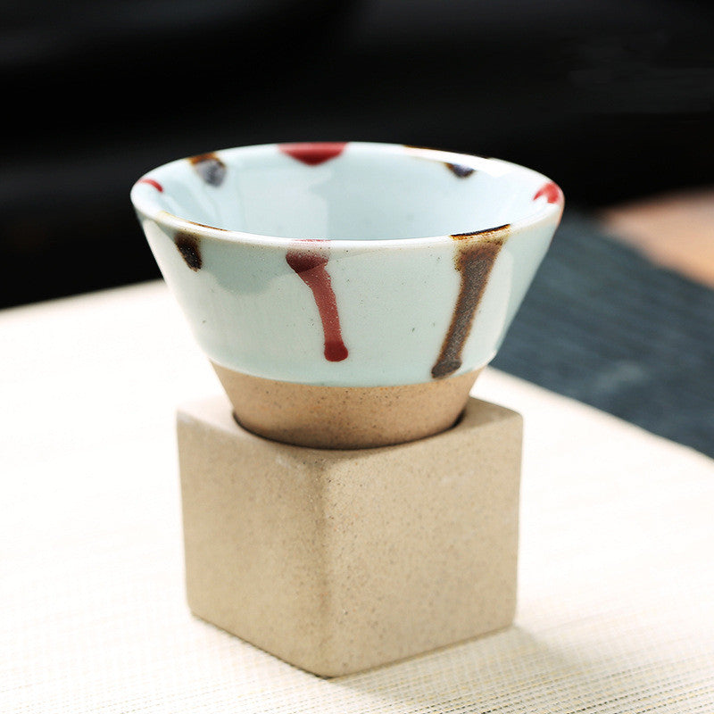 Retro Japanese Coarse Pottery Tea Cup - Light Luxury and Vintage Style