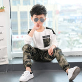 Camouflage long sleeve kids suit