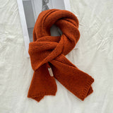 Warm Wool Scarf Women's Korean Style Sweet Version Solid Scarf Autumn And Winter