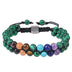 7 Chakra Healing Crystal Bracelet - Double Layer Gemstone Beads for Anxiety & Meditation - Minihomy