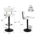 Modern Bar Stools Set of 2: Adjustable Height Swivel Counter Stools - Minihomy