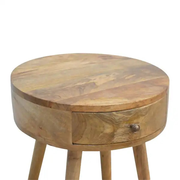 Circular Bedside Table - Modern Nordic Style - Minihomy