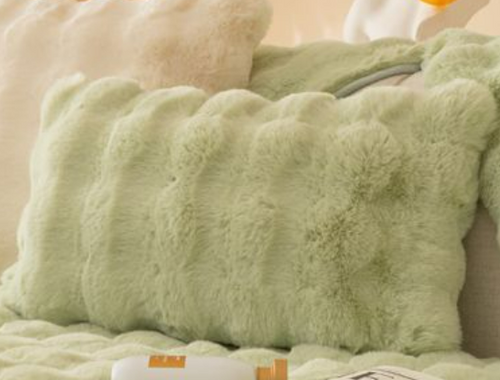 Winter Thickened Rabbit Plush Modern Sofa Cushion