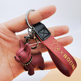 Dog Car keychain French Bulldog Keychain