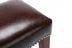 Dark Brown Leather Barstools - Set of 2 - Minihomy