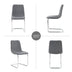 Modern Dark Grey Dining Chairs with Metal Legs (Set of 4) - Home, Bedroom, & Student Desk - Minihomy