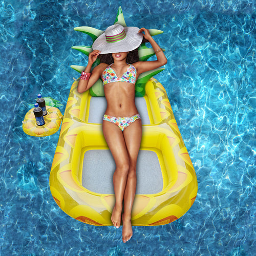 Inflatable Swimming Pool Pineapple Floating Row Air Cushion Bed