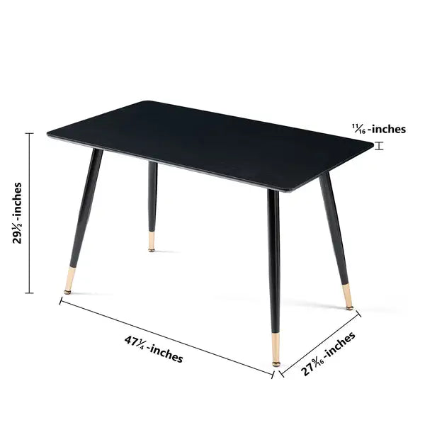 Black Modern Kitchen Dining Table - MDF, Smart Home Design - Minihomy