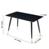 Black Modern Kitchen Dining Table - MDF, Smart Home Design - Minihomy