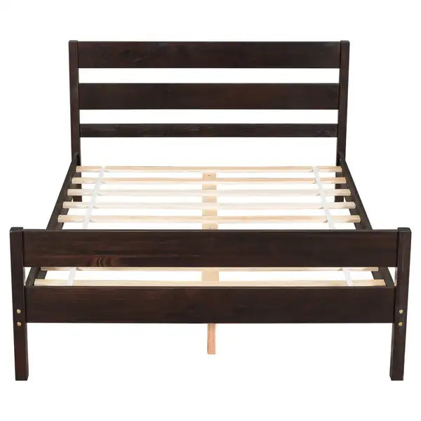 Espresso Full Bed with Headboard and Footboard - Minihomy