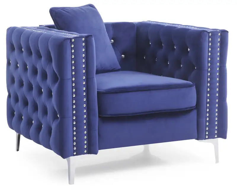 Blue Accent Chair: Modern & Chic Living Room Furniture