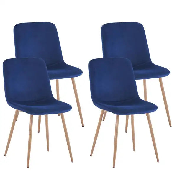 Modern Blue Dining Chairs (4 Pack) - Restaurant, Cafe, Office & Home - Minihomy