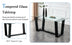 Modern Dining Table and Chair Set - Tempered Glass Top, Black MDF Stand, 4 PU Chairs - Minihomy