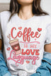 Plus Size - Coffee Is My Love Language Graphic Tee - Minihomy