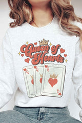 Plus Size - Queen of Hearts Graphic Sweatshirt