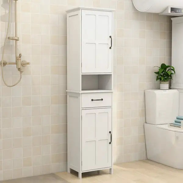 Slim Floor Cabinet - Narrow Double Door Storage