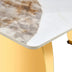 Modern Dining Table & Chair Set - Gold Metal Legs, Rock Plate Top, Stable & Stylish - Minihomy