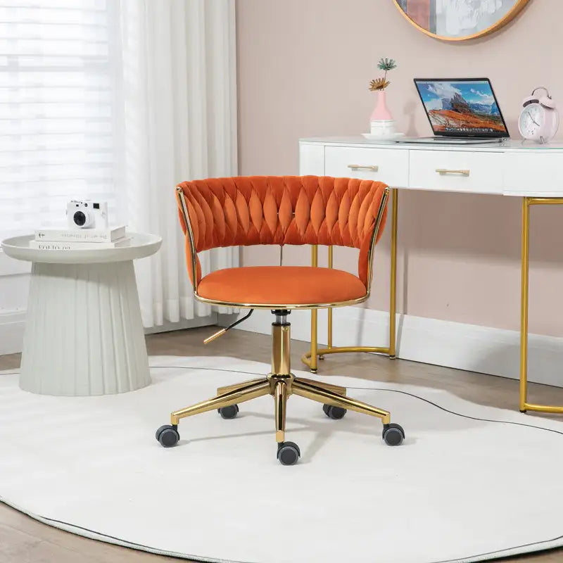 Adjustable Home Office Desk Chair - Modern Swivel Computer Chair for Small Spaces