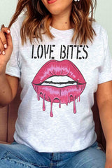 Plus Size - Love Bites Lips Graphic T-Shirt