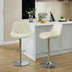 Adjustable Swivel Bar Stools with Back, Set of 2, Cream - Kitchen Island Counter Height Chairs - Minihomy