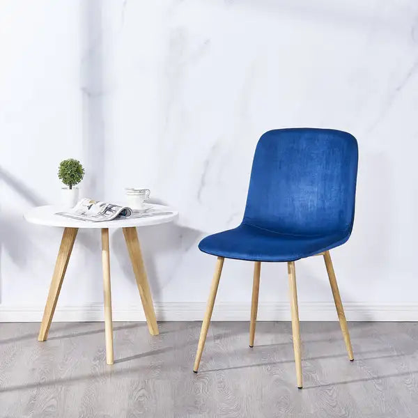 Modern Blue Dining Chairs (4 Pack) - Restaurant, Cafe, Office & Home - Minihomy