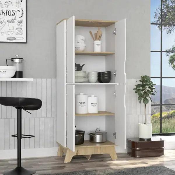 Oak & White Kitchen Pantry Light - Brinnon Rectangle