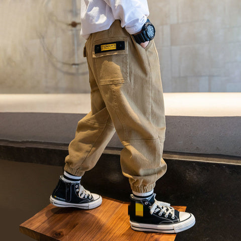 Boys' Middle And Older Children's Footwear Overalls Trousers
